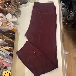 Lululemon Maroon Pace Rival Leggings